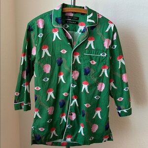 Rock Soup sz M Trippy Vibes' PJ Shirt by artist Elizabeth Haidle eclectic quirky